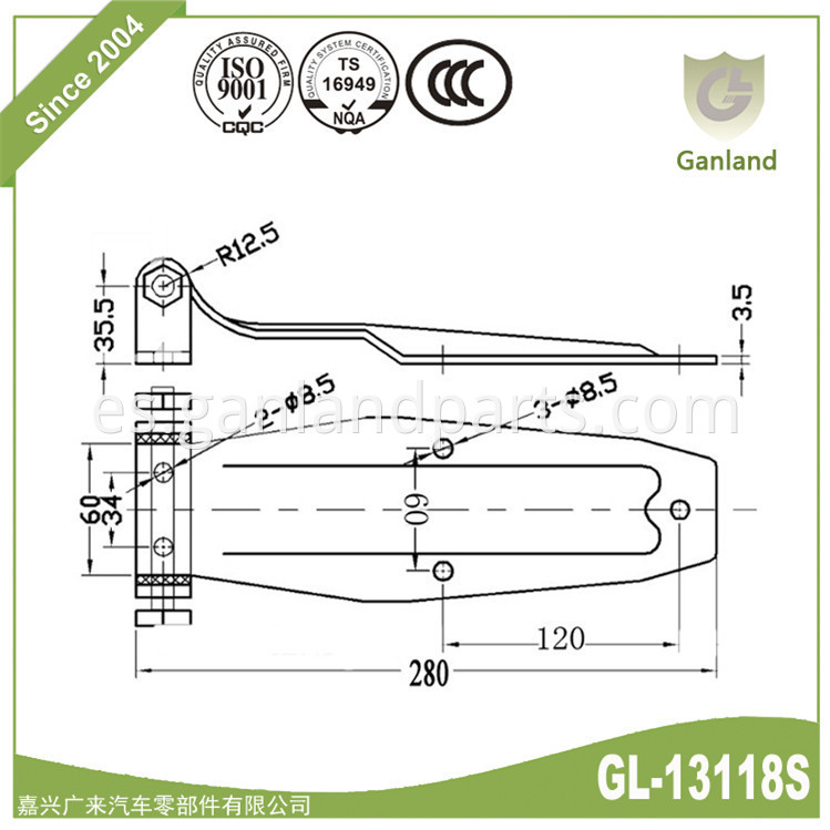 Polished Refrigerated Truck Box Door Hinges